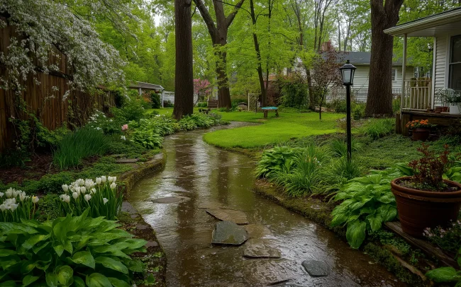 Why Does My Yard Stay Wet After Rain?